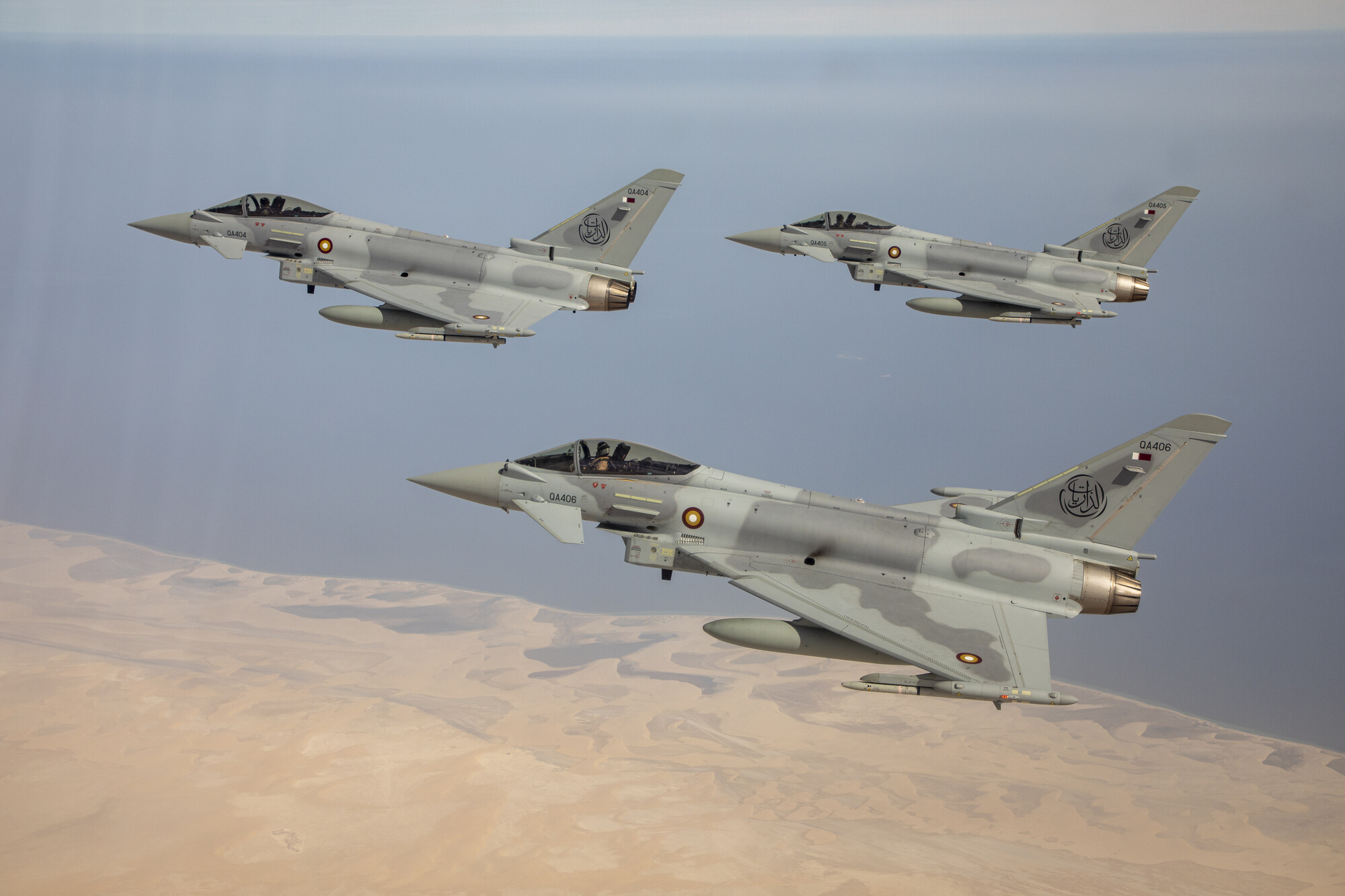 Qatari Typhoon flying 