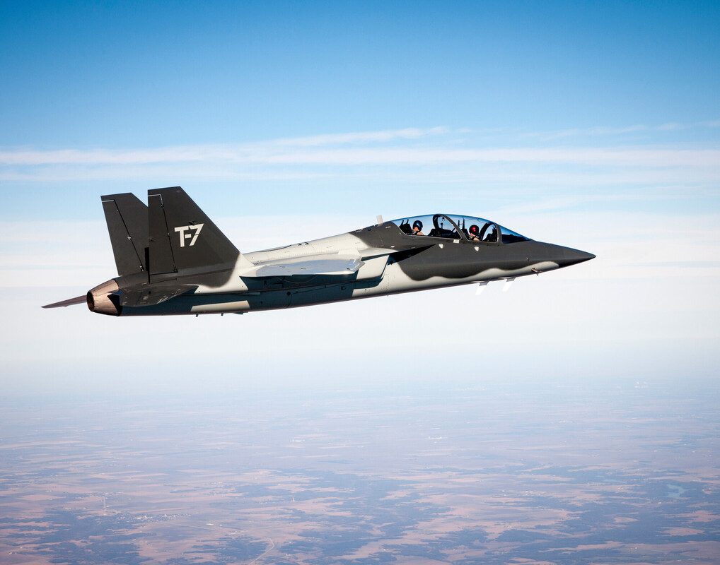 A T-7 Hawk in flight