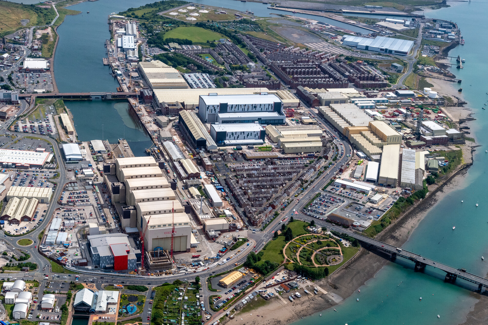 Barrow in Furness aerial view