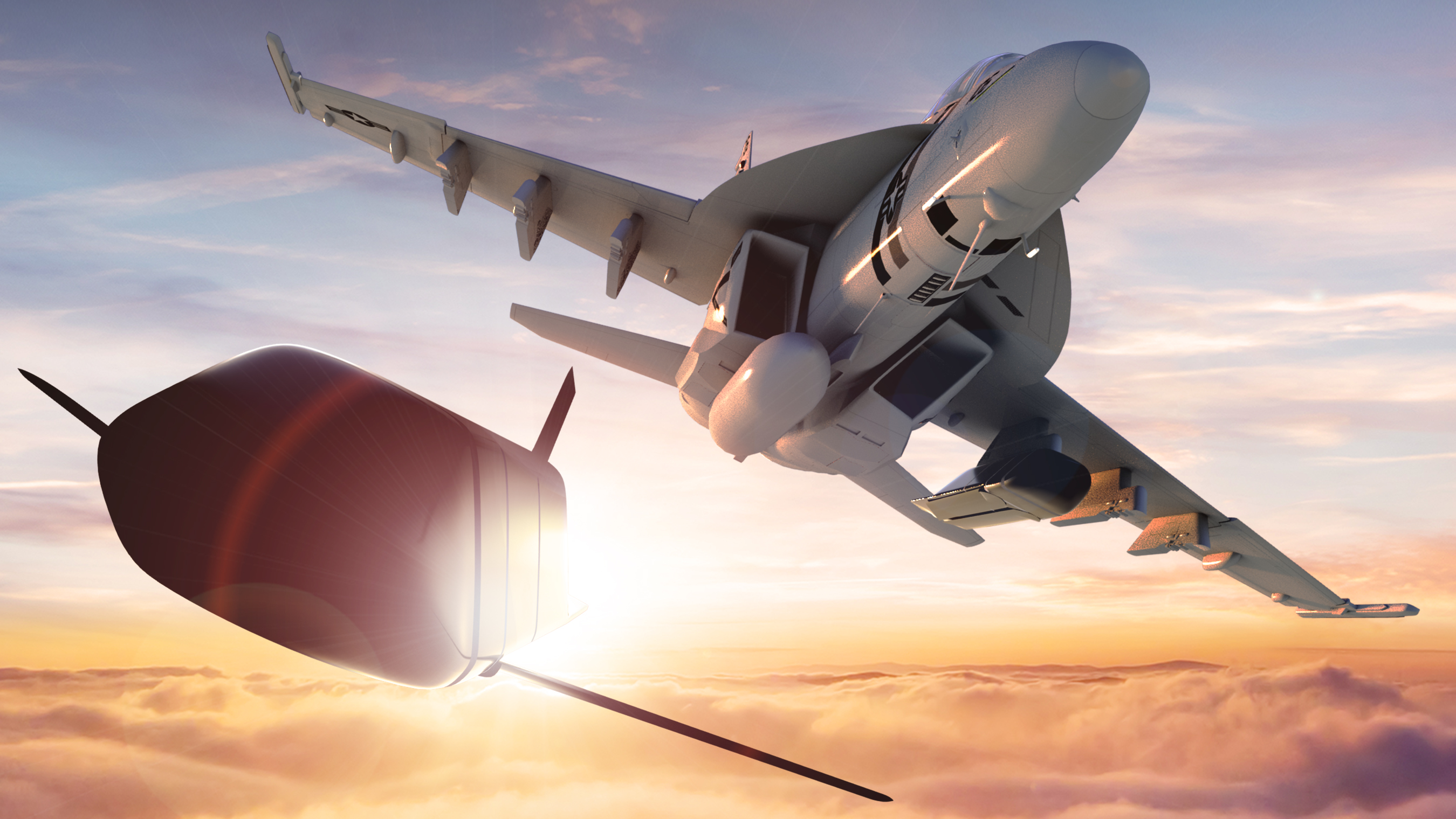 Our Long Range Anti-Ship Missile – LRASM – fired from a fighter jet, from where it uses our next-gen precision guidance system to pierce enemy defenses and strike targeted ships from longer distances.