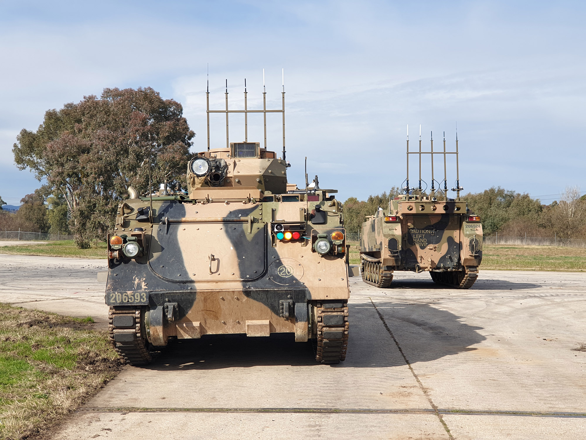 Our autonomous capabilities are demonstrated in the Army's M113 Armoured Personnel Carriers.