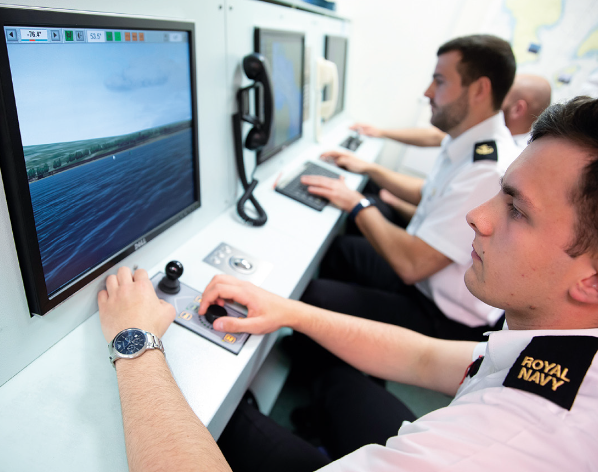 Image of Royal Navy operator in training