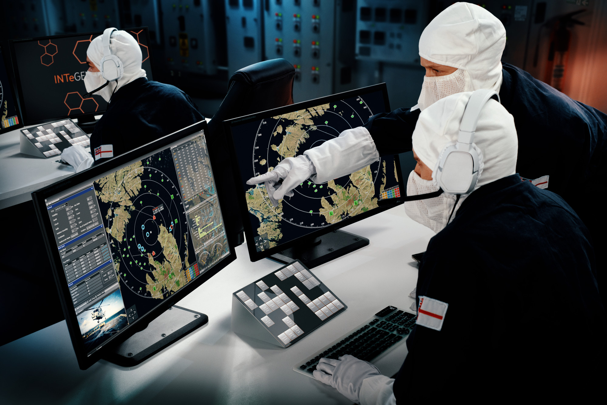Image of Royal Navy operators in training