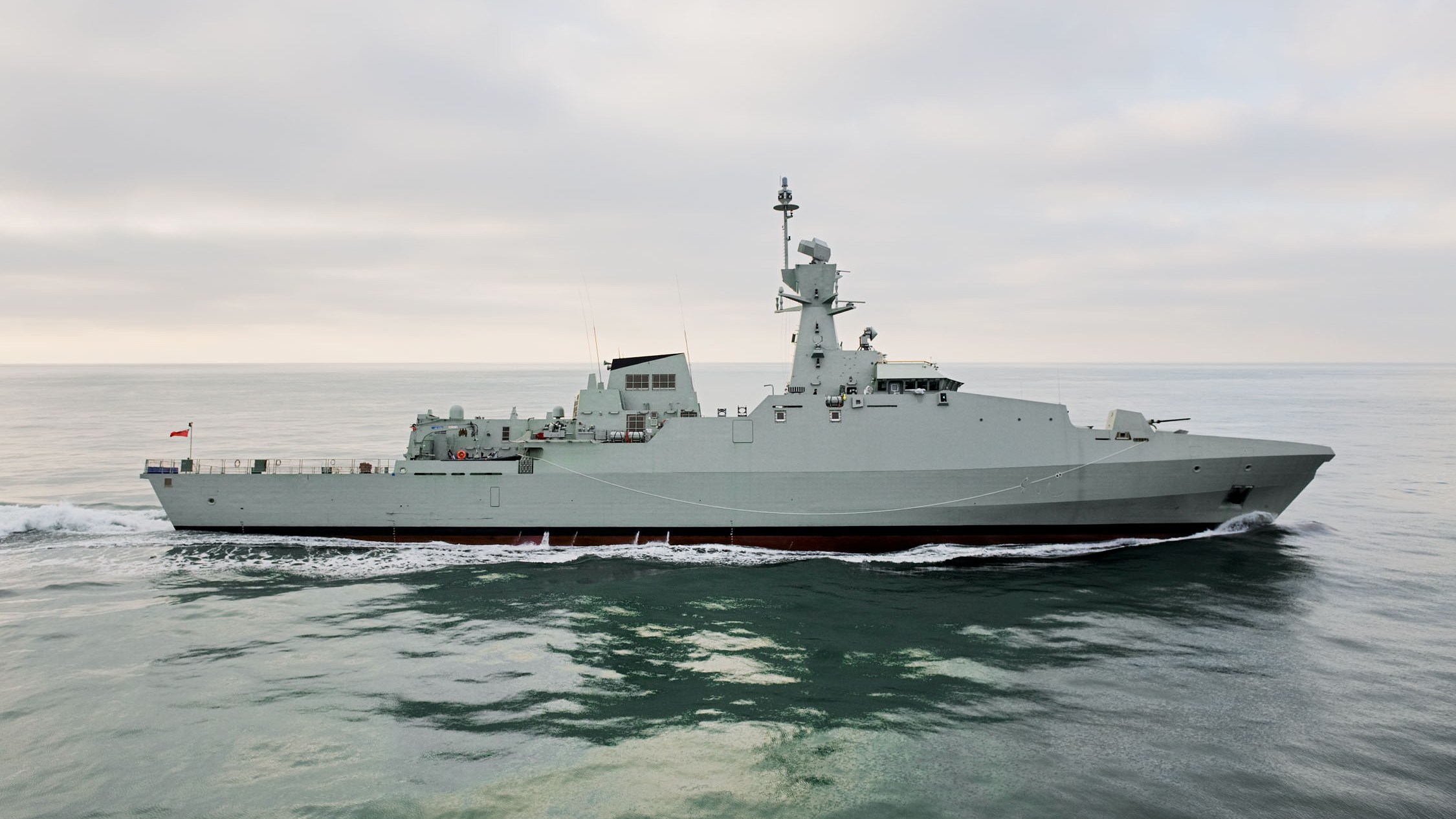 Corvette at sea