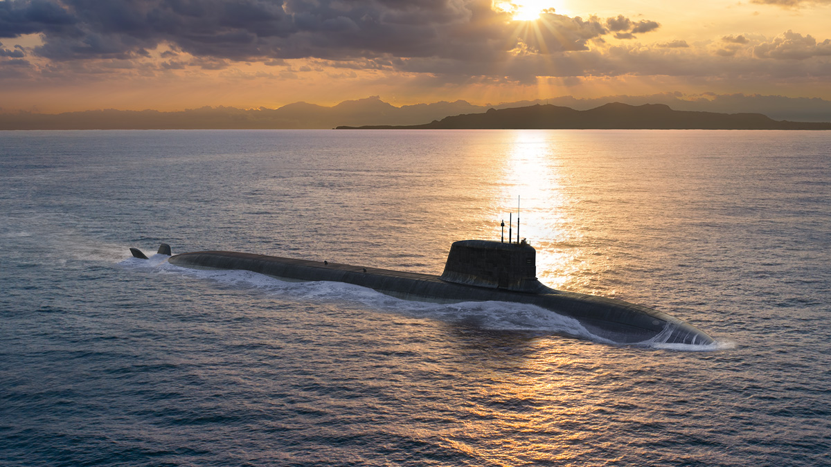 SSN AUKUS submarine at sea