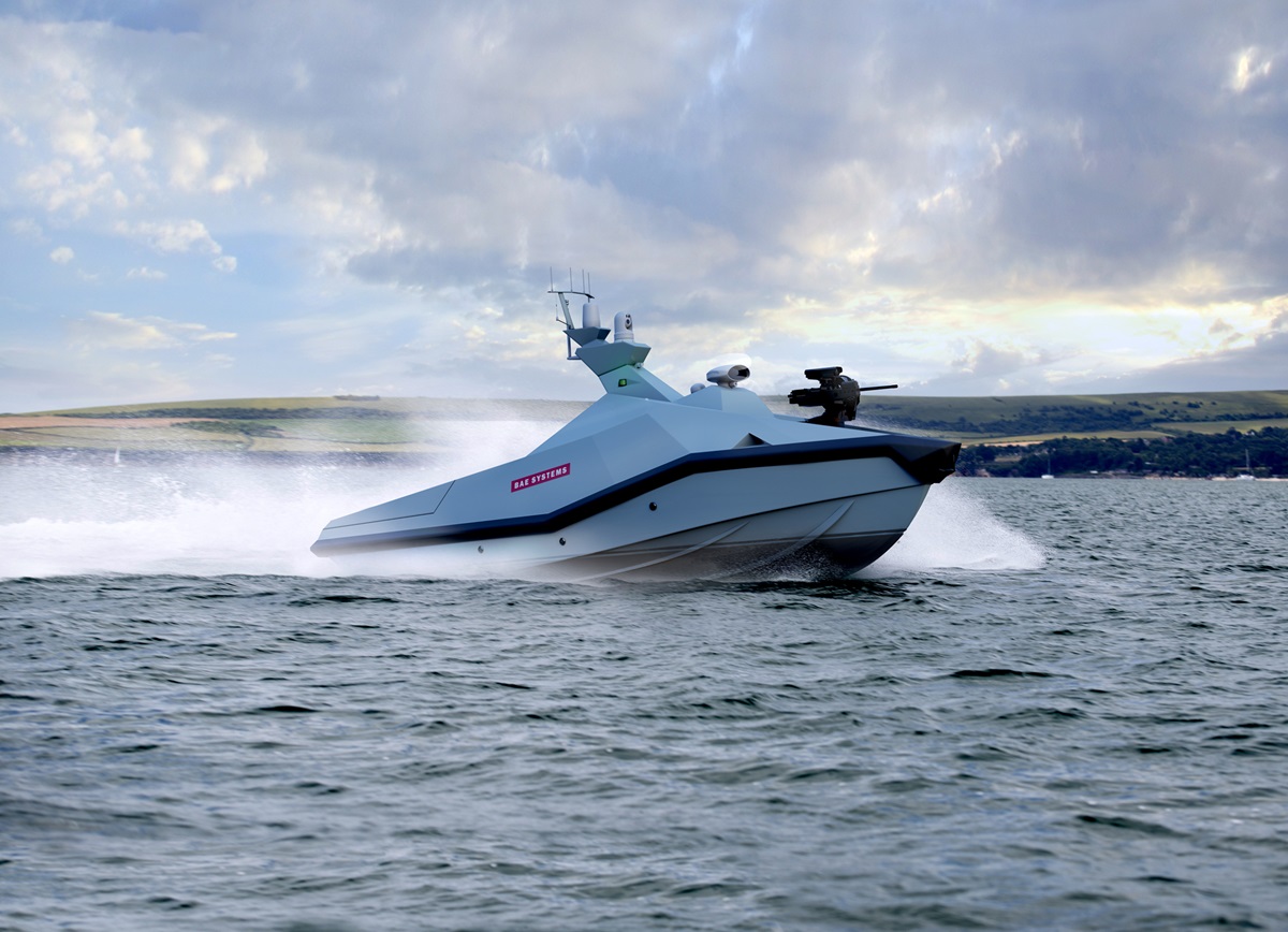 CGI image of USV at Sea