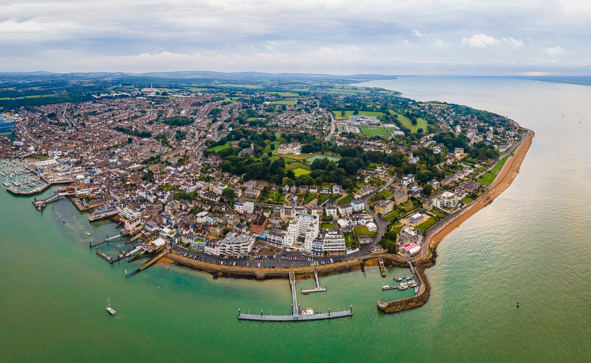 Aerial photo of Cowes, Isle of Wight
