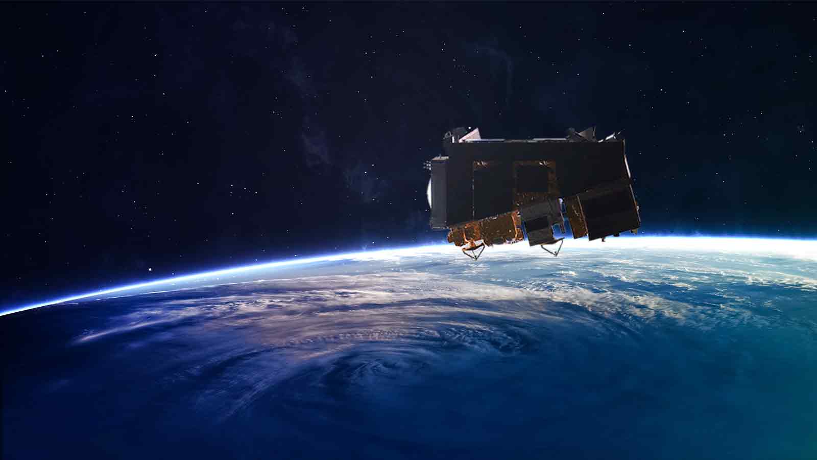 A research satellite in orbit, where BAE Systems’ space-qualified, rad-hard ASICs – Application-Specific Integrated Circuits – deliver rich system-on-chip functionality built for harsh environments.