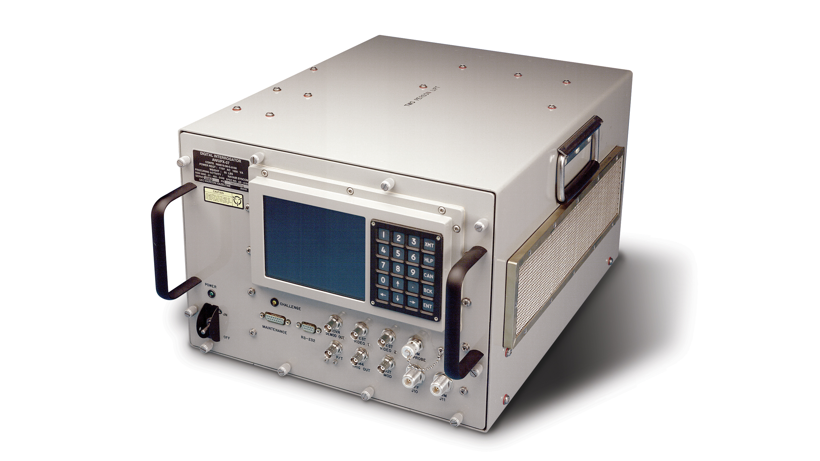 Our IFF digital interrogators like this one offer modular architecture for customized configurations and optimized performance for surveillance, air traffic control, and range instrumentation. 