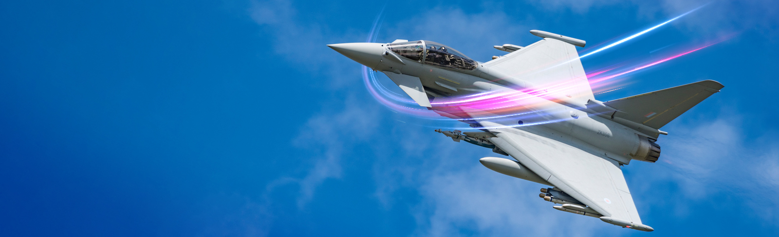 Eurofighter Typhoon in flight. Typhoon plays a key role in protecting security and defence in Europe and the Middle East.  