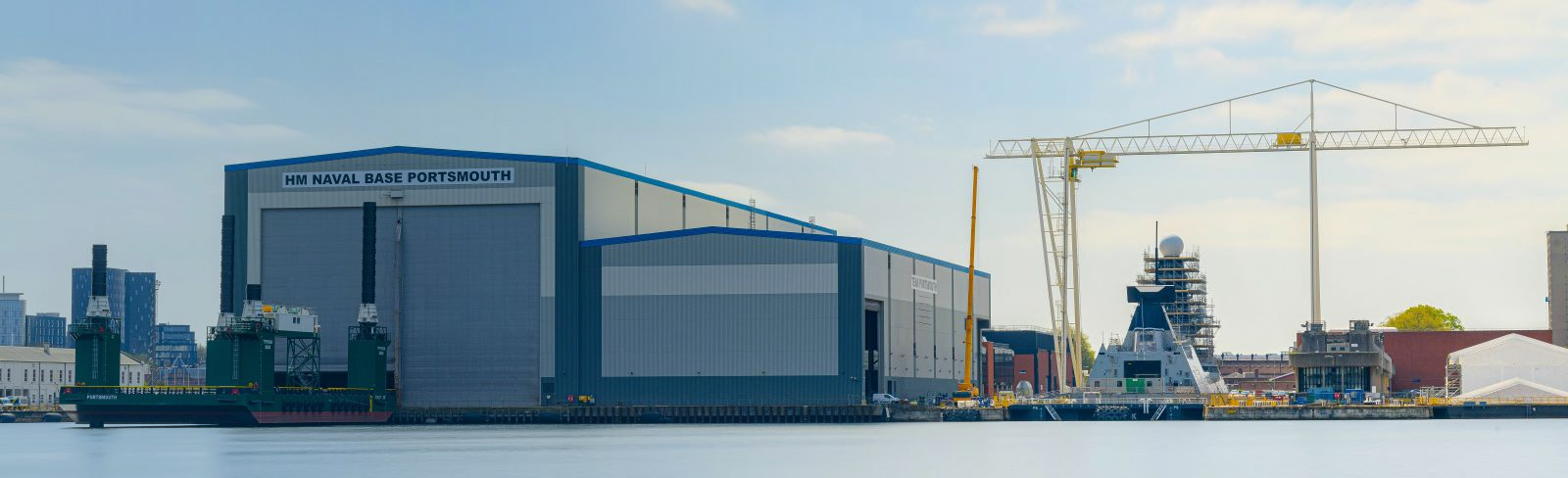 Naval Base services banner image of ship in dock