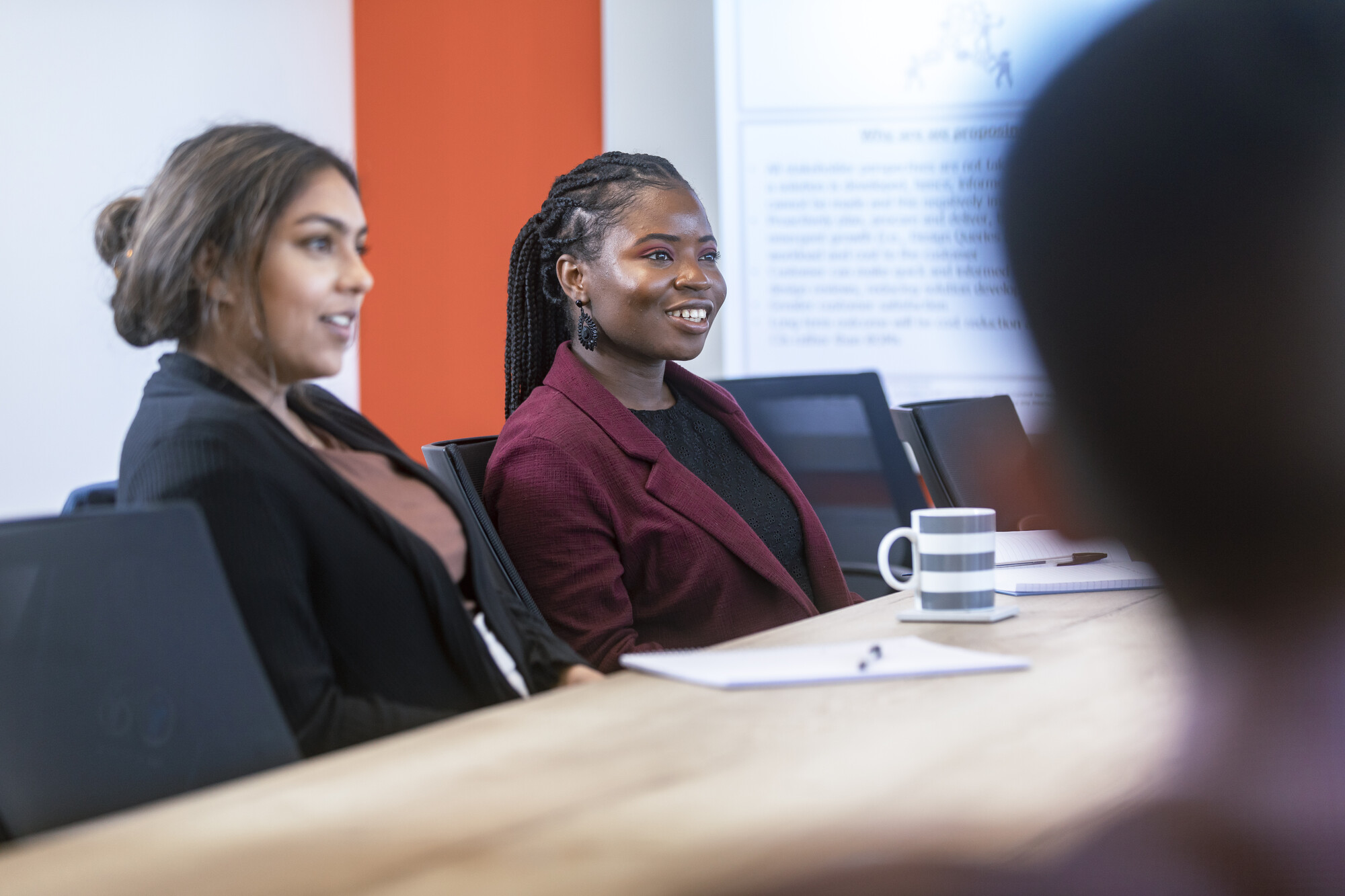 Two BAE Systems employees in a meeting