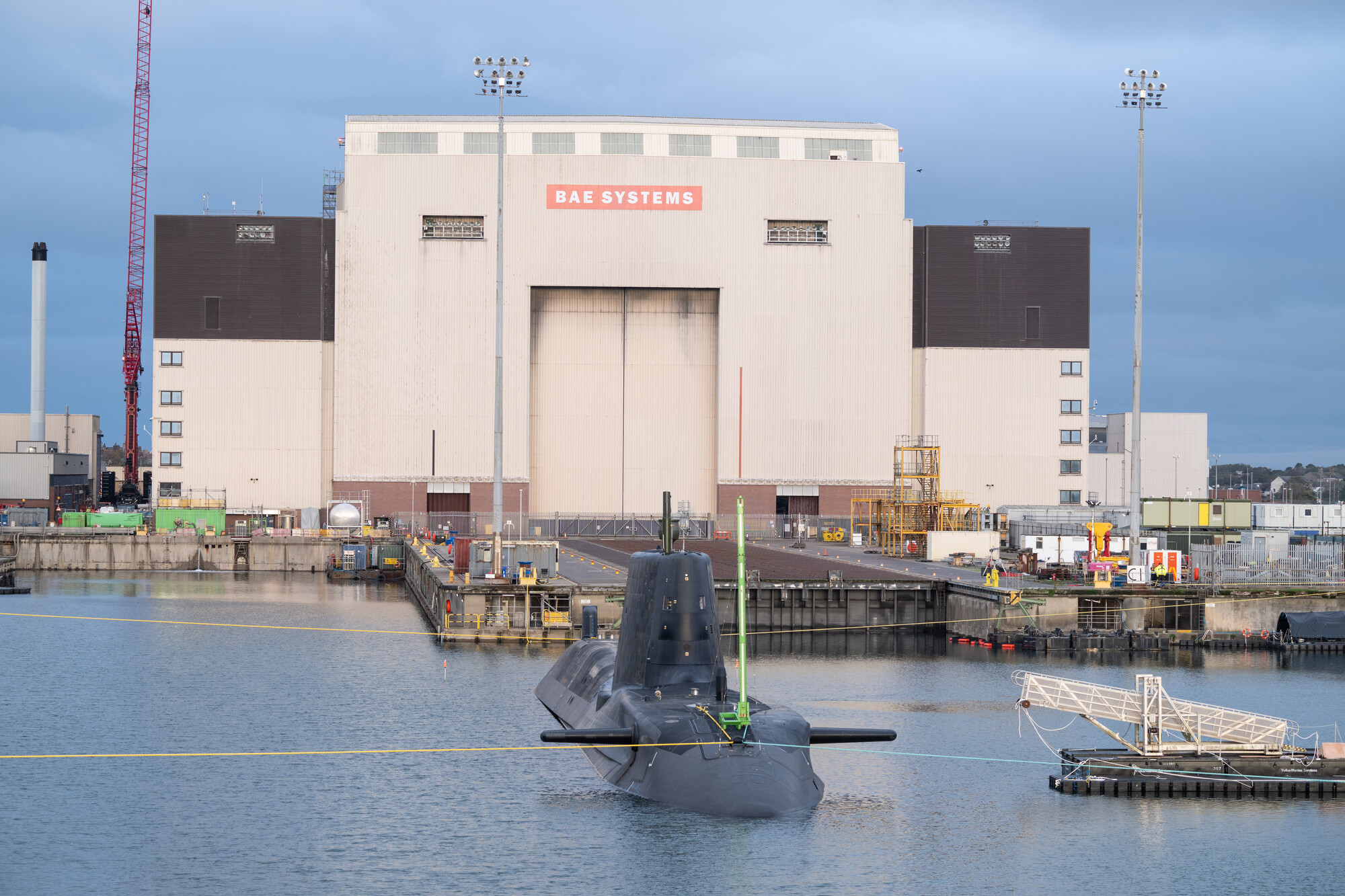 Image of HMS Agamemnon during trim dive in Barrow-in-Furness