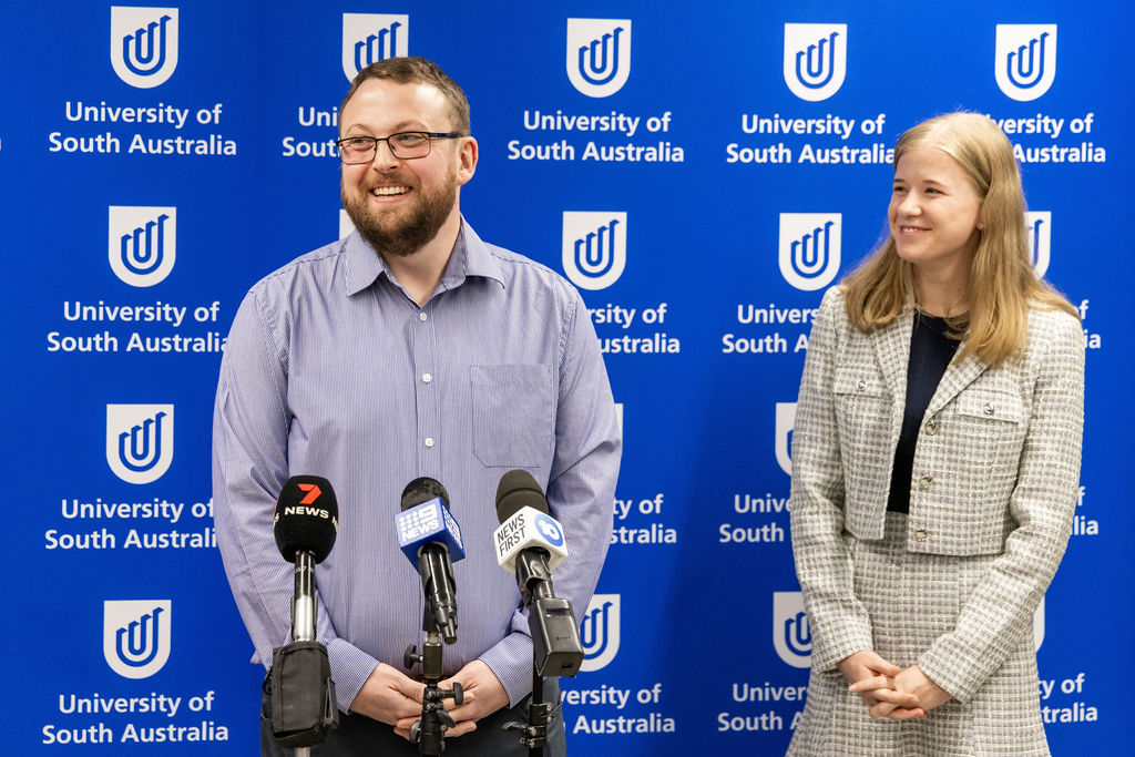 New degree apprentices Daniel and Alicia respond to questions from the media.