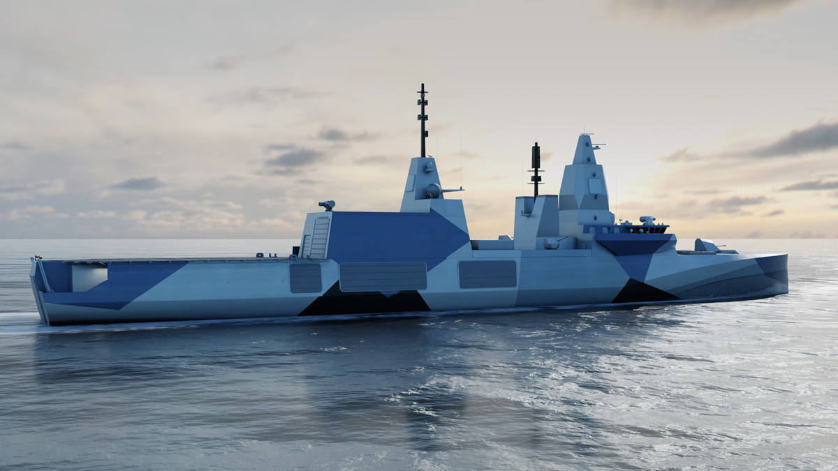 Adaptable Strike Frigate at sea