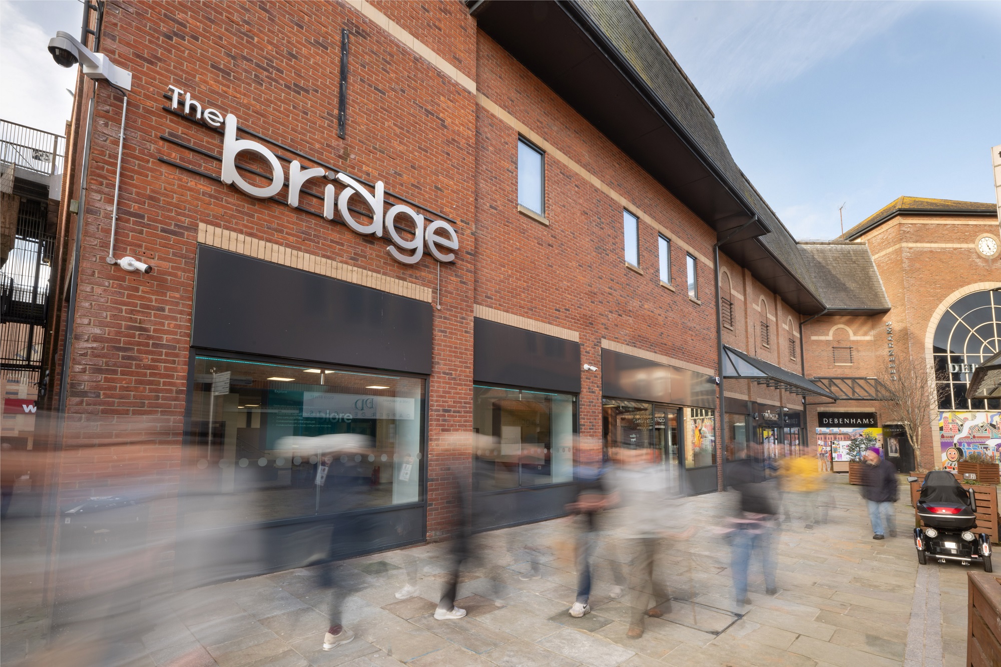 Image of shoppers in Bridge shopping centre Barrow