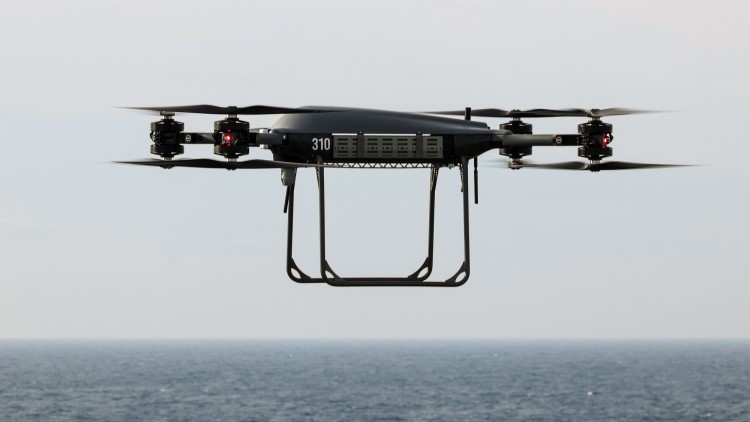 A fleet of all-electric Malloy Aeronautics T-150 uncrewed quadcopters will transport supplies between UK Carrier Strike Group ships when it deploys to the Indo-Pacific